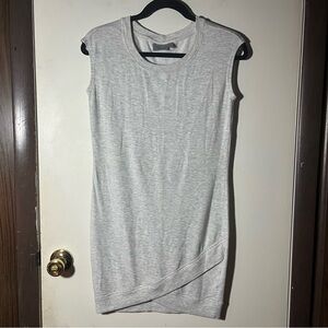 Athleta Criss Cross Soft Dress Size XXS Cap Sleeve Mini Heather Grey Womens